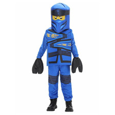 Jay LEGO Ninjago Costume Kids Blue Ninja Halloween Cosplay Dress Up Outfit picture