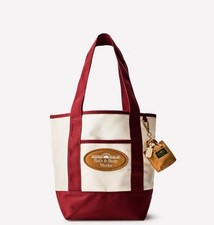 Bath and Body Works Burgundy & Cream Heritage Tote Bag *Presale* 2026 picture