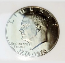 1976-S Silver Eisenhower Dollar Type 1 Clad PR70 DCAM picture