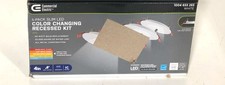 Commercial Electric Ultra Slim 4in Color Selectable Canless Recessed LED Kit 4PK picture