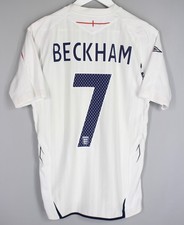 ENGLAND 2007 2008 HOME FOOTBALL SHIRT SOCCER JERSEY UMBRO  #7 BECKHAM picture