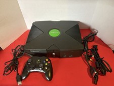 Xbox Original Console OEM Controller/Power/AV Cables Recapped Tested Works Good picture