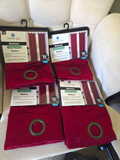 Comfort Bay Quincy Grommet Blackout Energy Saving Curtain Panel 40 x 84 Red picture