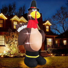12 Foot Giant Turkey Inflatables Fall Thanksgiving Decoration Outdoor picture