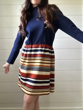 Vintage 1960s Dress Mod Jon Logan Striped Mini GoGo Style Retro picture