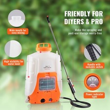 VEVOR 4 Gal Battery Powered Backpack Sprayer 0-90 PSI Adjustable picture