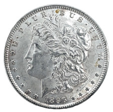1896 Morgan Silver Dollar Choice Unc. $1 U.S Coin # 3068 picture