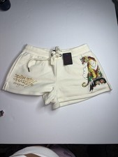 Ed Hardy Women’s Fleece Tiger Graphic Shorts New with Tags Size Medium picture