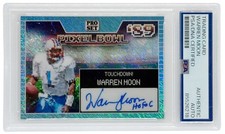 Warren Moon Autographed 2024 Leaf Pro Set '89 Pixel Bowl PSA Authenticated picture