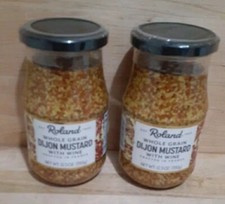 2CT: ROLAND WHOLE GRAIN DIJON MUSTARD W/WINE 12.3z Crafted in FRANCE o trans fat picture