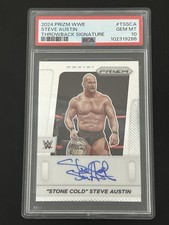 2024 Panini Prizm WWE Throwback Signatures Stone Cold PSA 10 Pop 7 Autograph 💀 picture