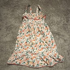 Isaac Mizrahi New York Girls 8 Citrus Fruit Print Smocked Sundress Cotton picture