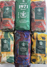 Starbucks Whole Bean Coffee Lot. 6 Bags - Sunsera Green Apron 1971 Komodo Sirens picture