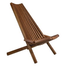 Melino Wooden Folding Tamarack Chairs, FSC Certified Acacia Low Profile Adiro... picture