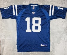 Reebok Mens XL Peyton Manning #18 Indianapolis Colts NFL On Field Jersey Blue  picture