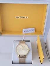 $695 MSRP | Movado Bold Access Women's Gold Dial Stainless Steel Watch - 3600921 picture