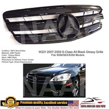S-Class Grille All Black Gloss S63 S350 S550 2007 2008 2009 W221 star Part New picture
