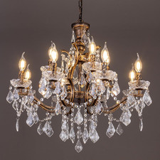 Vintage Chandelier Rustic Antique French Crystal Chandeliers 27.6