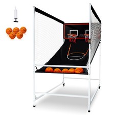 Uimoso Indoor Double Shot Basketball Arcade Game Iron Cage 2 Player 5 Balls picture