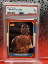 Fleer 1986-87 Dominique Wilkins Atlanta Hawks #121 PSA 7 Graded Cert 158592034 picture