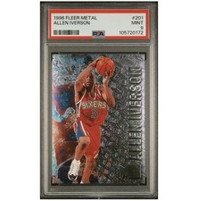 Fleer 1996-97 Fleer Metal Allen Iverson RC #201 Philadelphia 76ers PSA 9 MINT picture