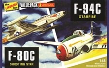 Lindberg  1/48  F-80C + F-94C Twin Pac  Model Kit LIN509-NEW picture