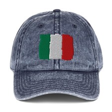 Vintage Italian flag 🇮🇹 Cotton Twill Cap picture