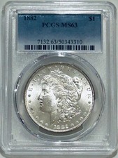1882 P Morgan Silver Dollar PCGS MS63 Better Date Morgan picture
