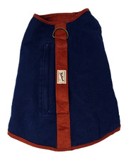 NWOT Woolrich Dog Coat Vest Jacket Navy Blue Brown Zip Pocket Thinsulate Medium picture