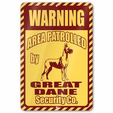 Great Dane Area Patrolled Sign picture