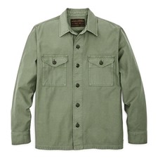 Filson Field Jac-Shirt Washed Fatigue Green Cotton Mens M Overshirt NWT picture