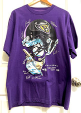 Vintage 1996 Baltimore Ravens Inaugural Season NFL Shirt Xplosion Tee L picture