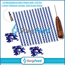 Maxillofacial Mini 1.5mm Plates with 120 Pcs Titanium Screws with ScrewDriver picture