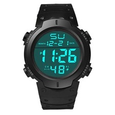 Waterproof Digital Sports Watch Military Tactical LED Backlight Wristwatch Men picture
