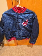 Vintage 80s Cleveland Indians Guardians Authentic Diamond Collection Jacket YL picture