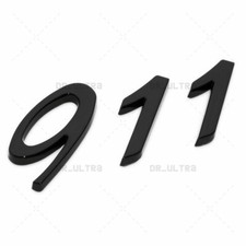 New Gloss Black FOR 911 Letters Rear Bumper Badge Liftgate Emblem Deck Lid picture