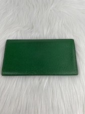 Hermes Citizen Twill  Long Wallet Green Leather Authen picture