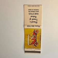 David's Touch of Velvet Hair Styles Vintage Matchbook Cover 5MB124-6 picture