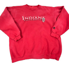 Vintage Indiana Hoosiers Sweatshirt Men XXL Red Crewneck Sweater 90s  Starter * picture