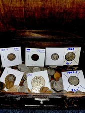 Mystery Coin Grab Bag ( Possible Silver )  2 Coins picture