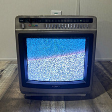Vintage 1979 Sony Trinitron KV-1206 12” Color CRT TV Retro Gaming Powers On picture