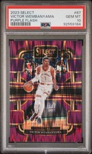 2023-24 Select Victor Wembanyama RC Purple Flash Prizm /175 PSA 10 picture