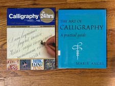 Calligraphy in 24 Hrs / the Art of Calligraphy - 2 Book Lot - Cursive Script picture