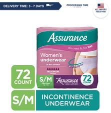 Women's Incontinence Underwear Maximum Absorbency Disposable S/M 72 Count picture