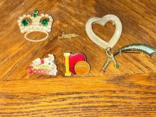 Vintage 1980s-1990s Costume Brooch / Pin Lot of 6 - Mixed Novelty & Pageant picture
