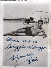 Vintage photo - Handsome Italian guy on Albanian beach - 1942 -  Gay interest picture