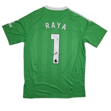 Autographed/Signed David Raya Arsenal Green Soccer Jersey Beckett BAS COA picture