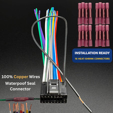 POWER WIRE HARNESS FOR KENWOOD KDC-BT555U KDCBT555U KIT WITH CONNECTORS picture