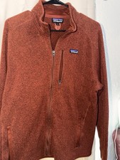 Patagonia Better Sweater Jacket Orange Full Zip Mens Large picture