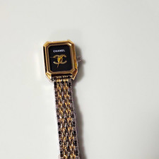 CHANEL Premiere Women's Quartz Analog Black Dial Two-Tone SS Bracelet 20mm 30m picture